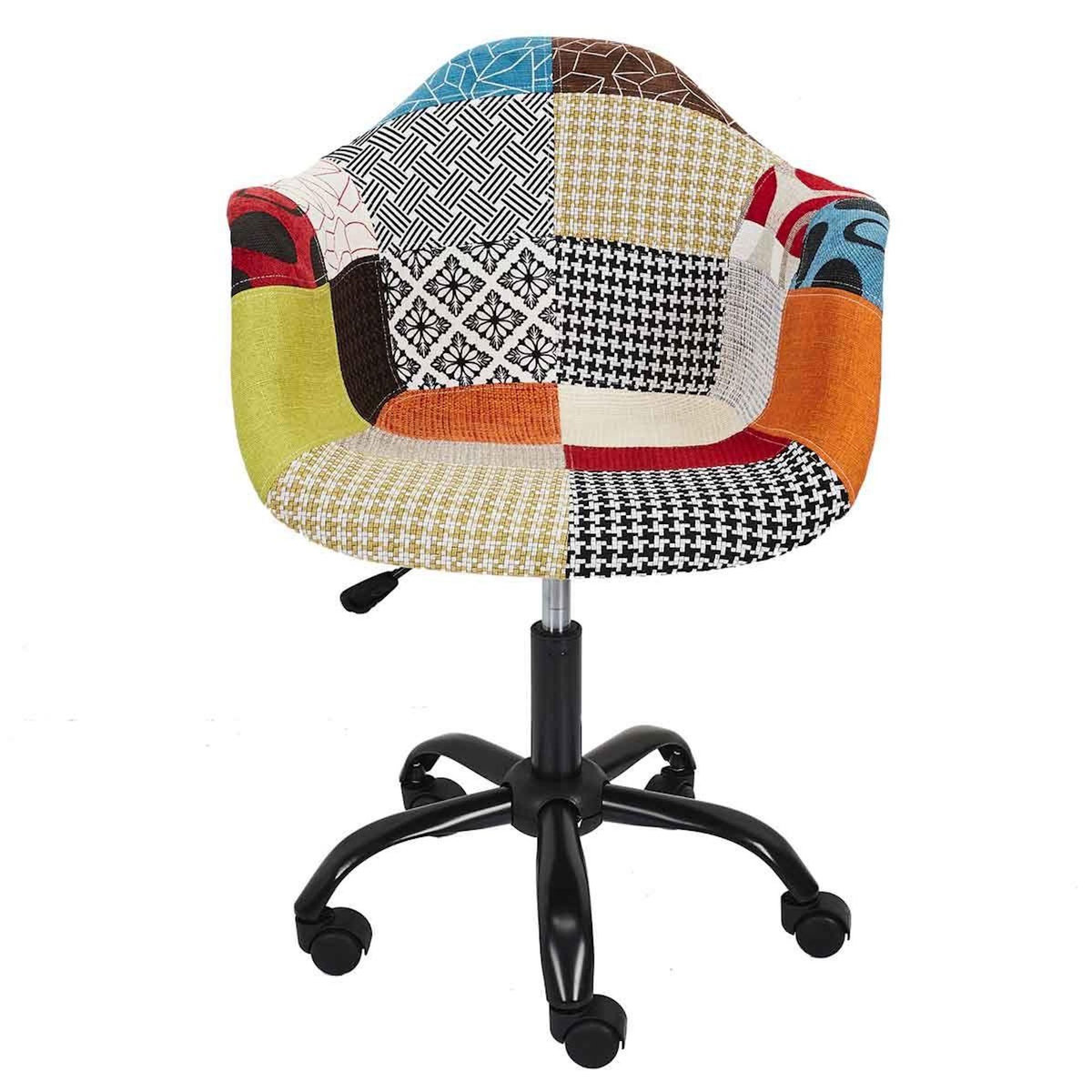 Paris Prix Fauteuil de Bureau  Patchwork  86cm Multicolore