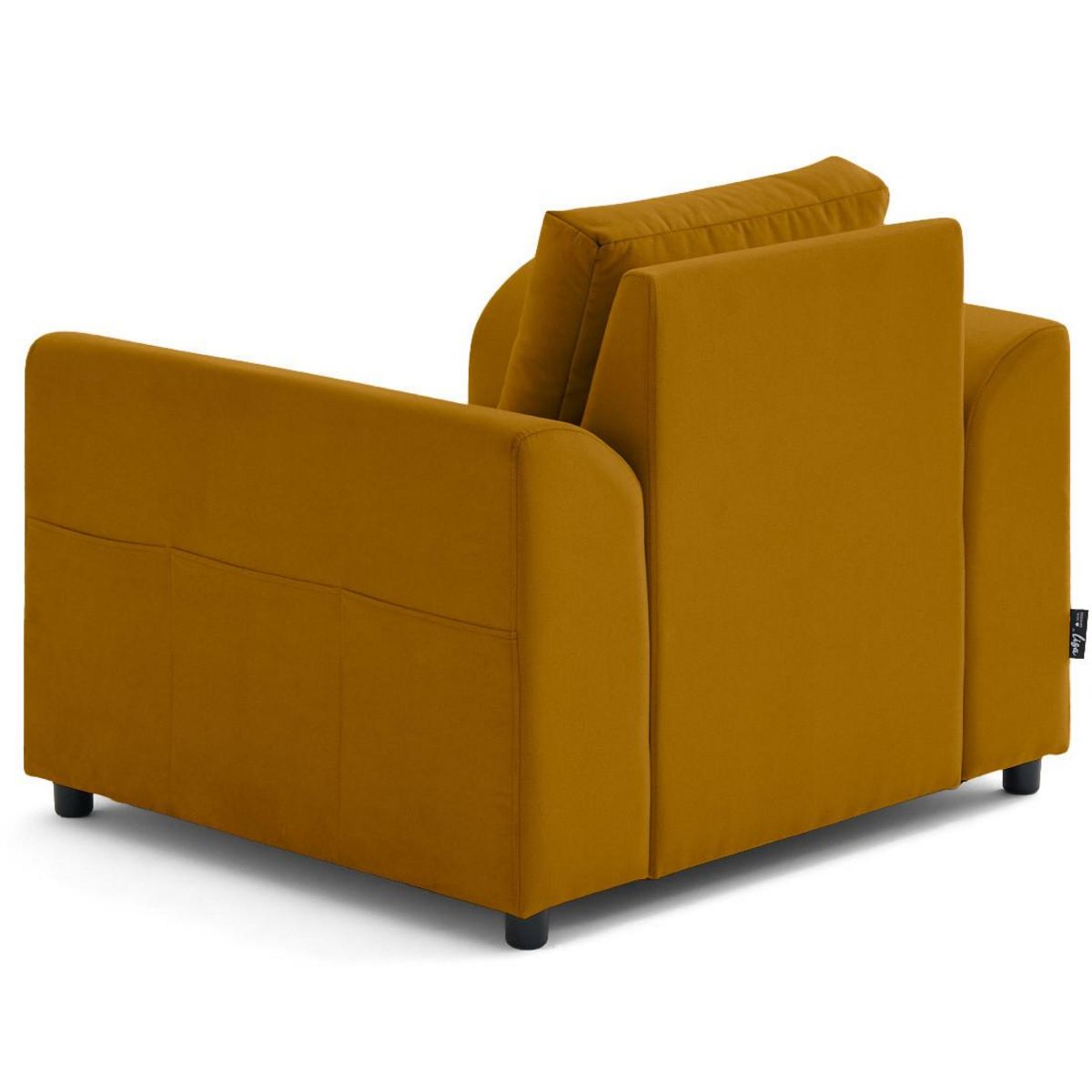 LISA DESIGN Camelia - fauteuil avec poche en velours