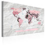 Voir la diapositive 1 : Paris Prix Tableau Imprimé  World Map : Pink Continents