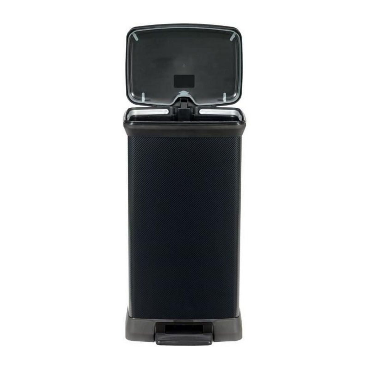 CURVER CURVER Decobin Poubelle a pédale rectangulaire - 50 L - Noir carbone