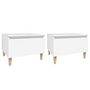 Voir la diapositive 2 : VIDAXL Tables d'appoint 2 pcs Blanc 50x46x35 cm Bois d'ingenierie