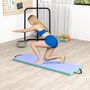 Voir la diapositive 2 : HOMCOM Tapis de gymnastique pliable portable, tapis de sport épais en 4 parties avec poignées de transport, pour yoga, fitness, étirement, 180 x 60 x 5 cm, vert et violet