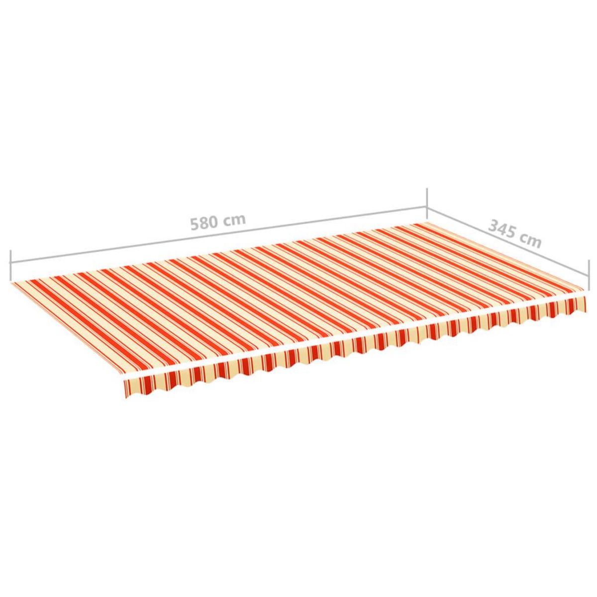 VIDAXL Tissu de remplacement pour auvent Jaune et orange 6x3,5 m