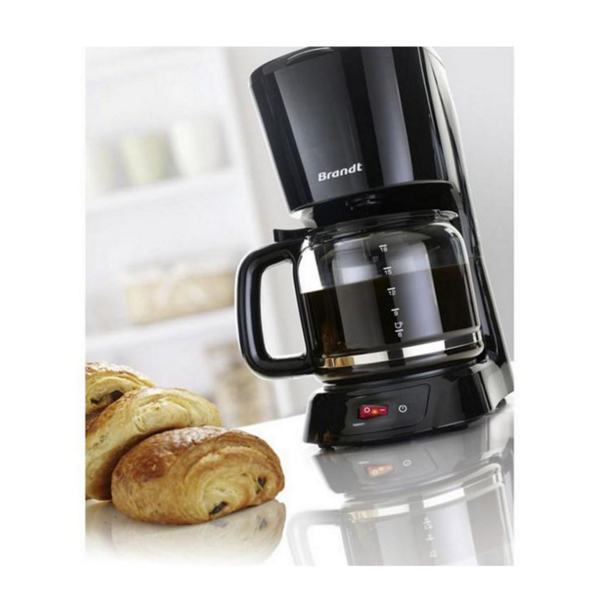 BRANDT Cafetière filtre 1.8l 18 tasses - caf1318