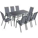 Habitat et Jardin Salon de jardin repas 8 places  Cordoba XL 180  - Gris