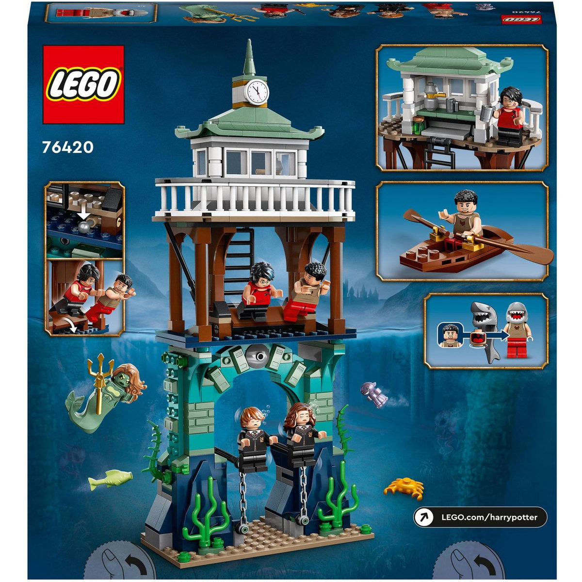 LEGO Harry Potter 76420 - Le Tournoi des Trois Sorciers : le lac noir, Jouet avec Maquette de Bateau et 5 Minifigurines