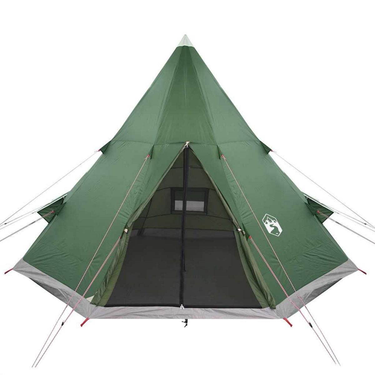 VIDAXL Tente de camping tipi 4 personnes vert impermeable