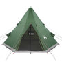 Voir la diapositive 5 : VIDAXL Tente de camping tipi 4 personnes vert impermeable