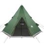 Voir la diapositive 5 : VIDAXL Tente de camping tipi 4 personnes vert impermeable