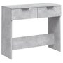 Voir la diapositive 2 : VIDAXL Table console Gris beton 90x36x75 cm Bois d'ingenierie
