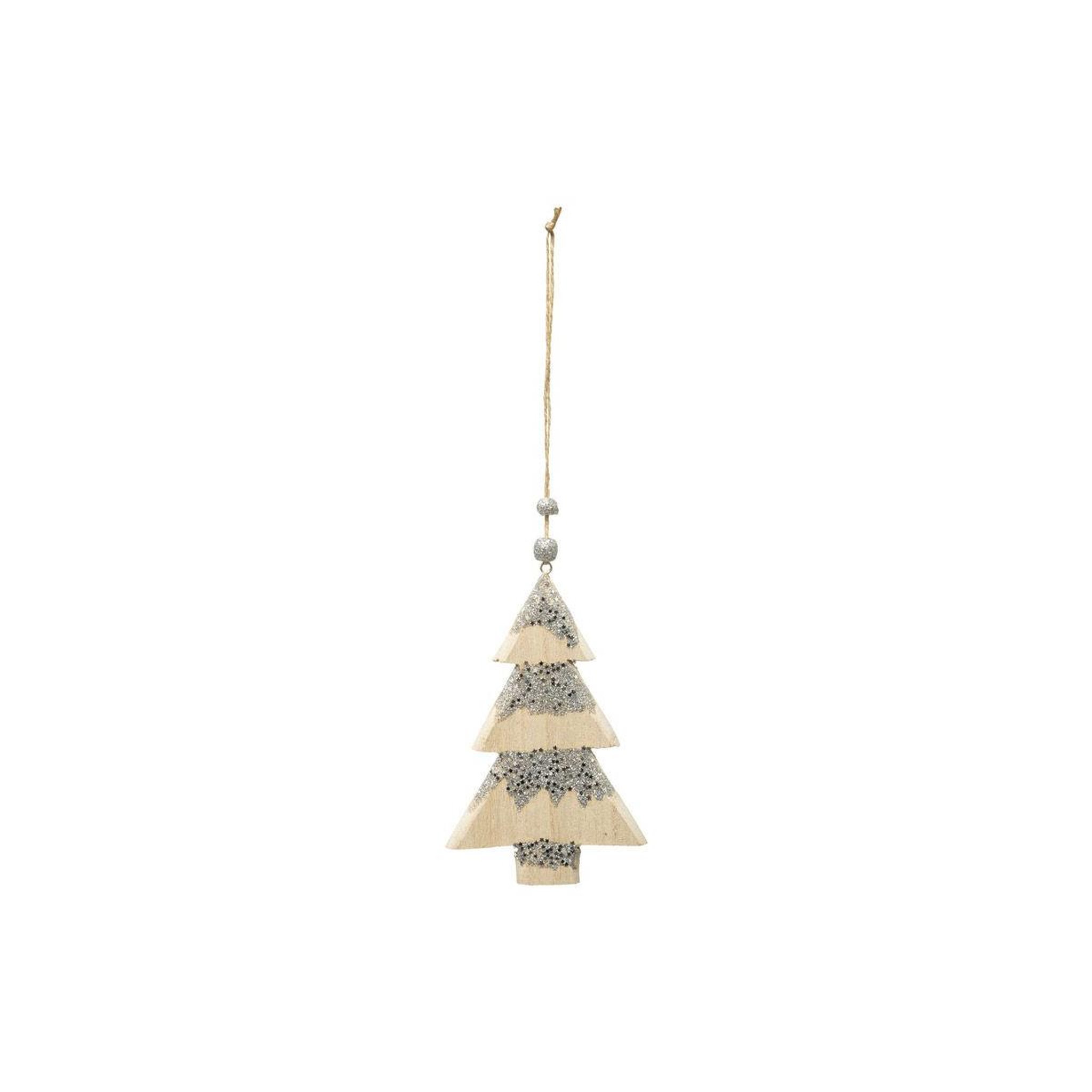 FEERIC LIGHT & CHRISTMAS Sujet de noël sapin  hors piste  15cm naturel