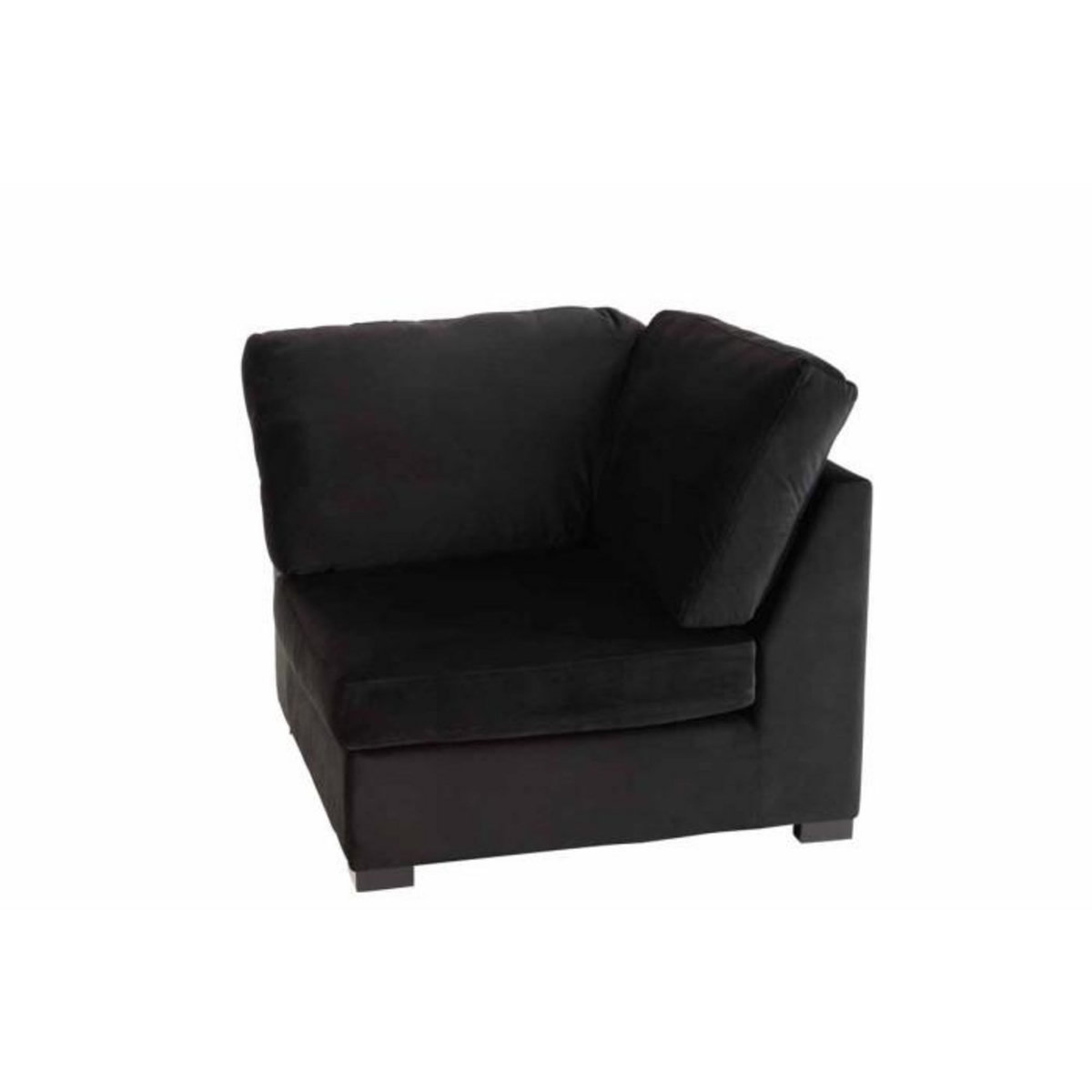 Paris Prix Fauteuil Design en Velours  Abosa  108cm Noir