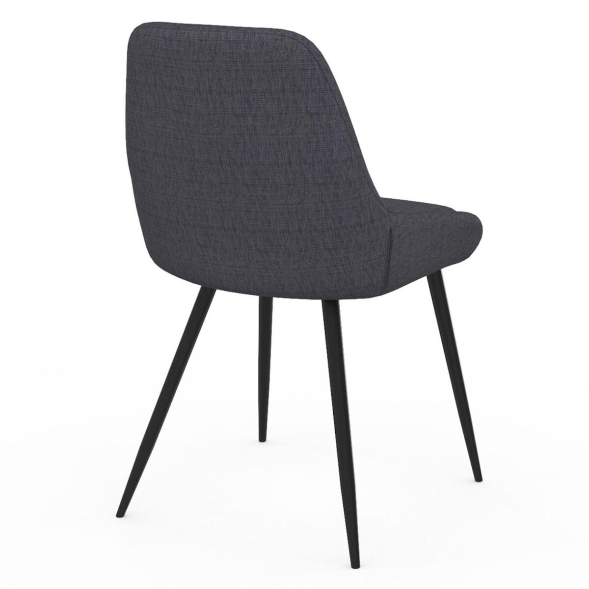 ID MARKET Lot de 6 chaises THALYA en tissu gris avec accoudoirs