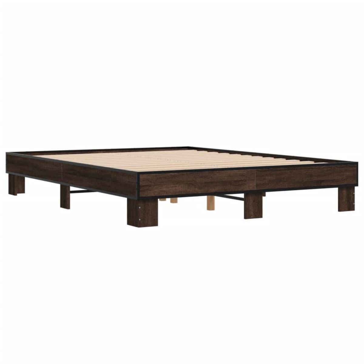 VIDAXL Cadre de lit sans matelas chene marron 150x200 cm