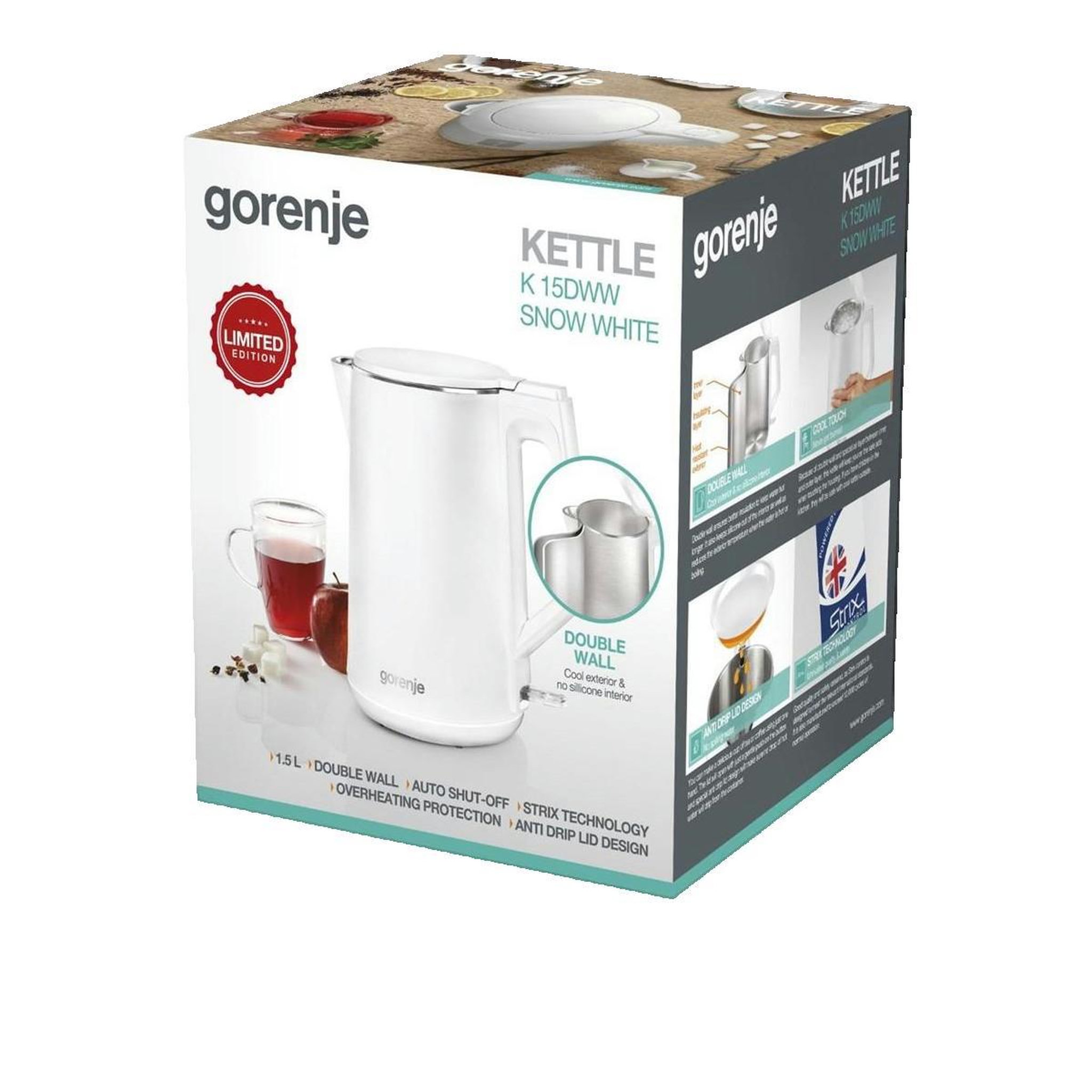 Voir la diapositive 3 : GORENJE Bouilloire Gorenje K15DWW 1,5 litre