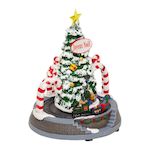 ATMOSPHERA Village de Noel Sapin Train. Coloris disponibles : Multicolore