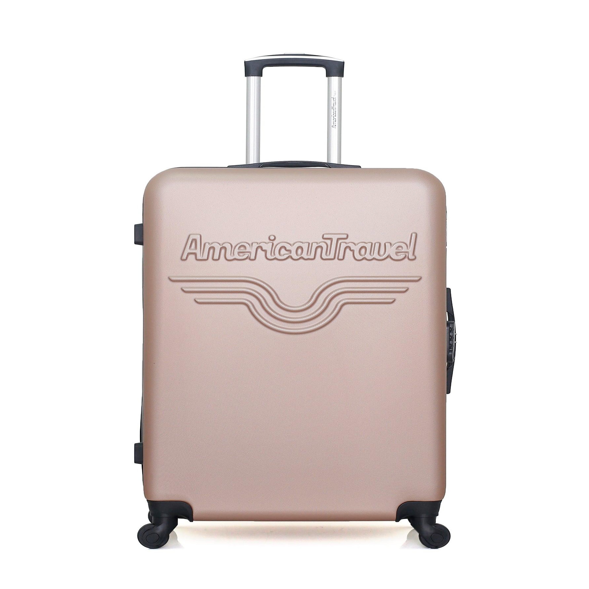 AMERICAN TRAVEL American travel - valise grand format chelsea 75 cm 4 roues. Coloris disponibles : Gris, Rouge, Noir, Beige, Bleu