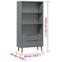 Voir la diapositive 6 : VIDAXL Bibliotheque MOLDE Gris 85x35x170,5 cm Bois massif de pin