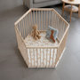 Voir la diapositive 6 : WEBABY Parc bébé en bois hexagonal ALVEO - 125 x 109 x 65 cm
