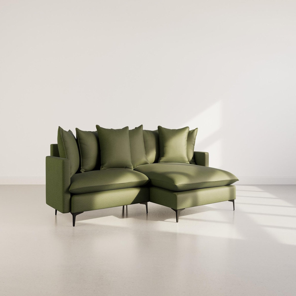 LISA DESIGN Madison - canapé d'angle réversible 4 places en tissu texturé