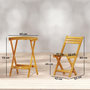 Voir la diapositive 3 : OUTSUNNY Ensemble bistro 2 places 3 pièces pliables bois acacia pré-huilé