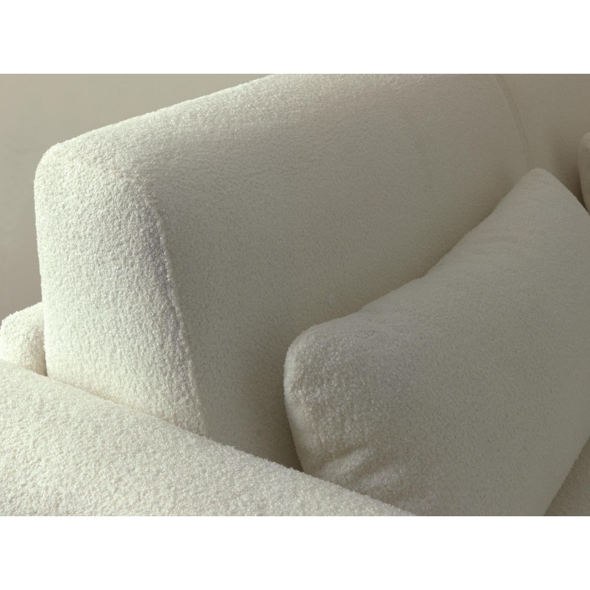 LISA DESIGN Owen - canapé 3 places convertible express couchage quotidien 140 cm matelas 12 cm en tissu bouclette