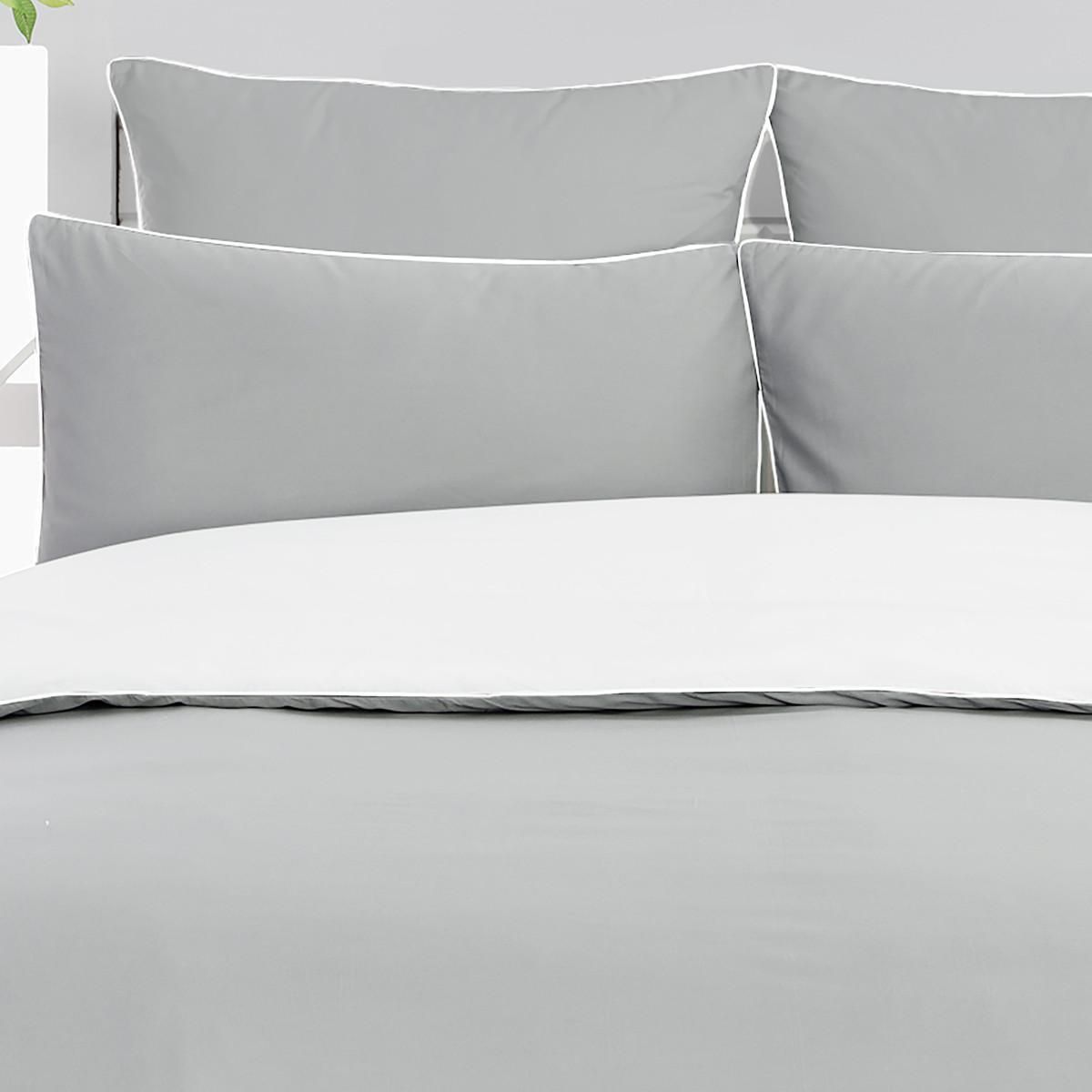 Sensei Maison Lot de 2 taies d'oreiller en percale de coton SOFT PERCALE