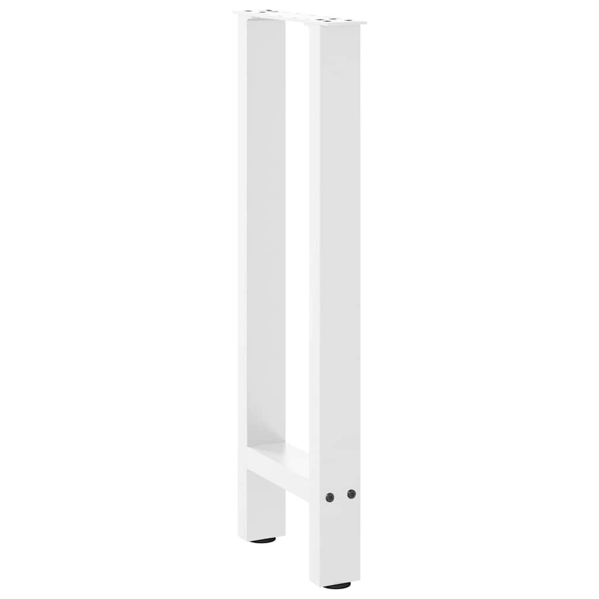 Voir la diapositive 4 : VIDAXL Pieds de table basse blanc 2 pcs 28x(72-73) cm acier