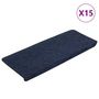 Voir la diapositive 2 : VIDAXL Tapis d'escalier auto-adhesifs 15 pcs 65x24,5x3,5 cm Bleu
