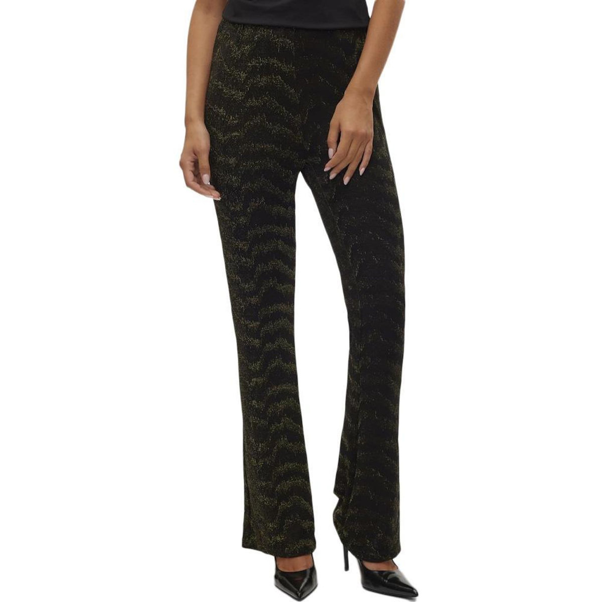 Vero Moda Pantalon /Doré Femme Vero Moda Lucy Hw Glitter