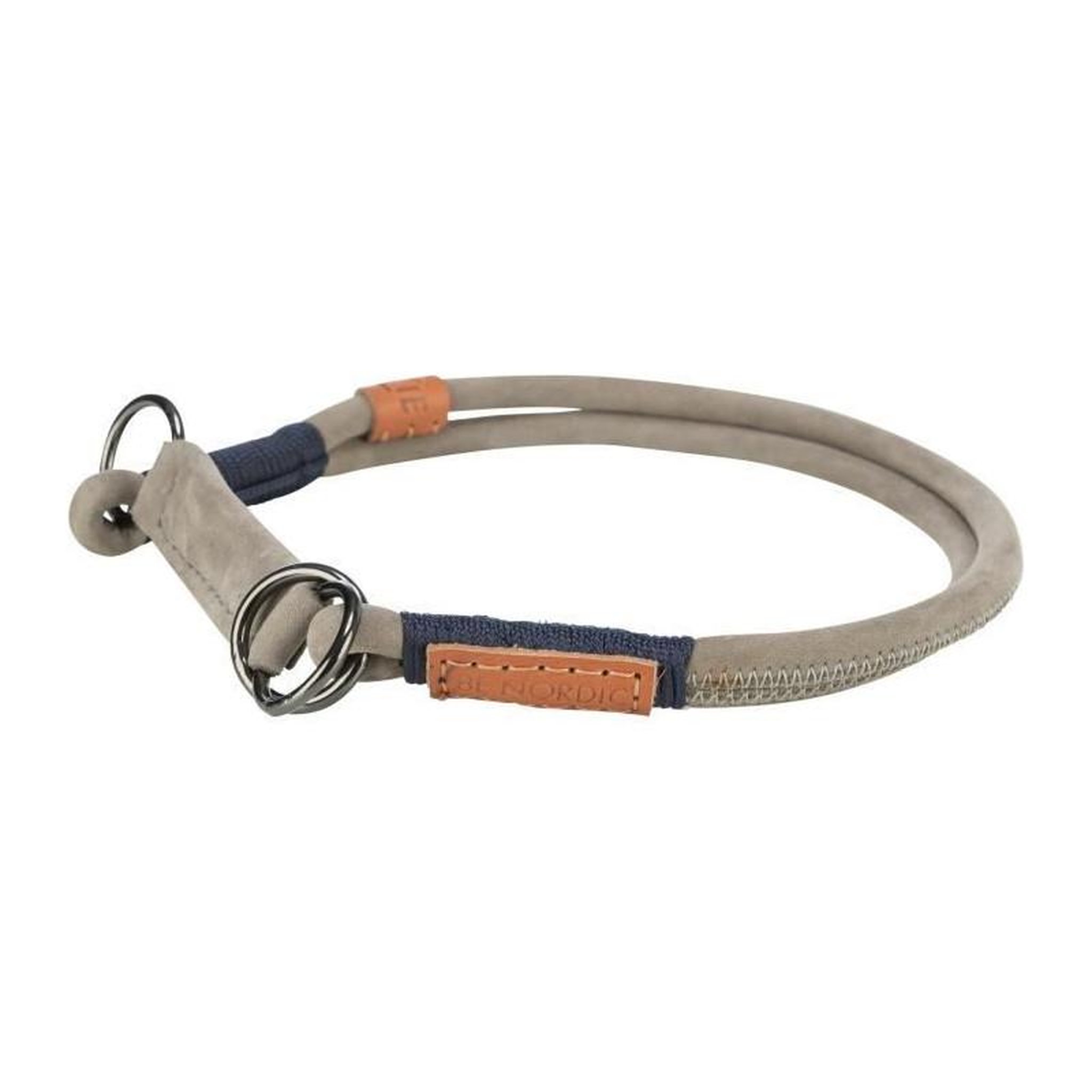 Trixie Collier semi-étrangleur TRIXIE BE NORDIC - Cuir - L-XL 55 cm - ø 10 mm - Gris