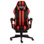 Voir la diapositive 2 : VIDAXL Fauteuil de jeux video et repose-pied Noir et rouge Similicuir