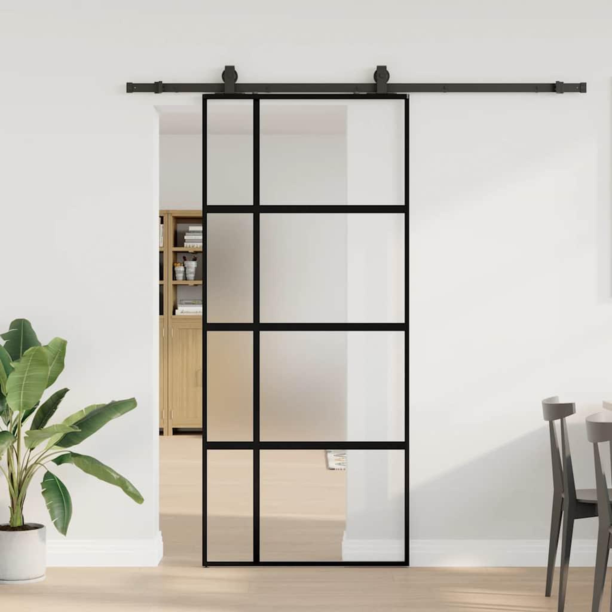VIDAXL Porte coulissante avec kit de quincaillerie noir 90x205 cm