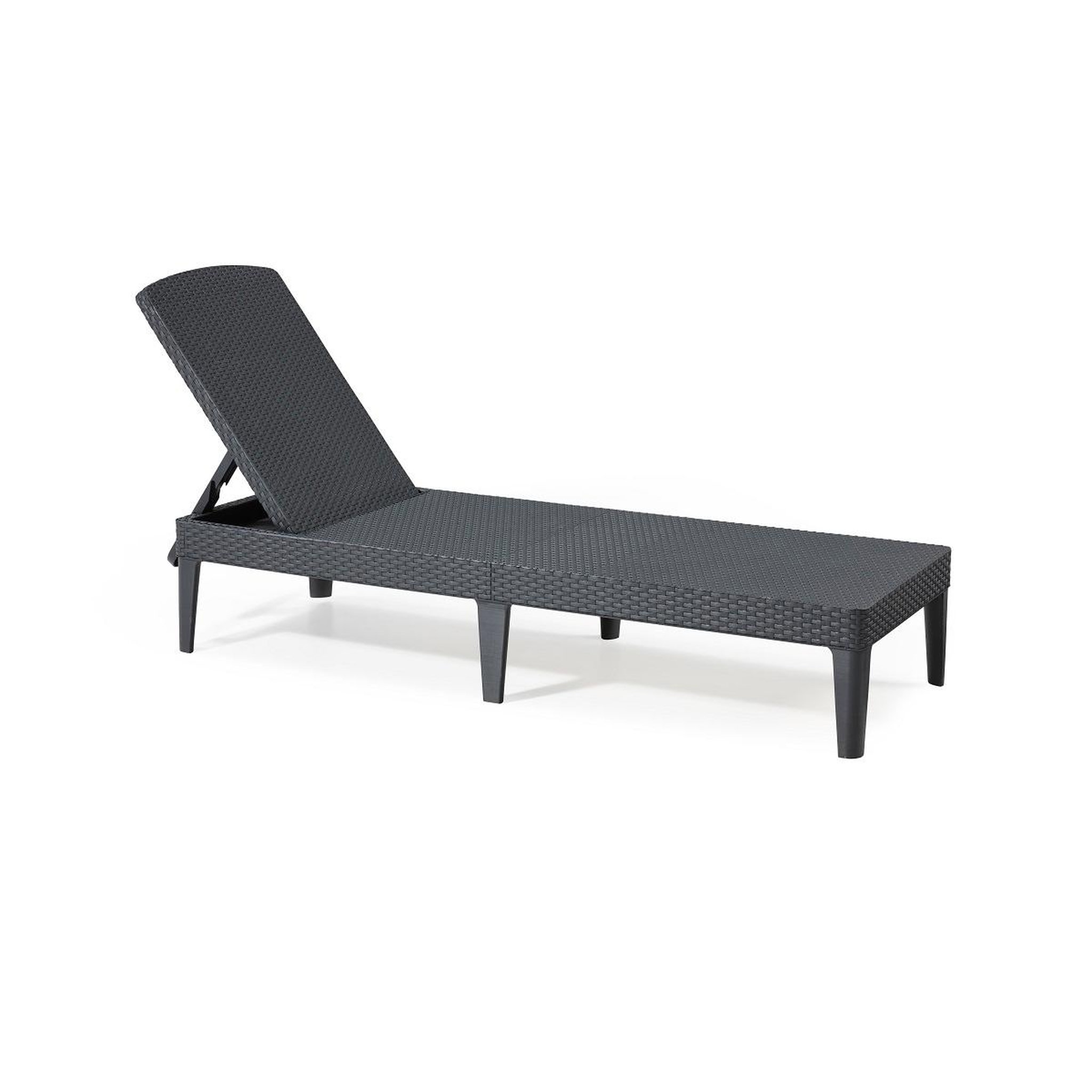 Voir la diapositive 3 : Bain de soleil résine 4 positions gris anthracite JAYPUR