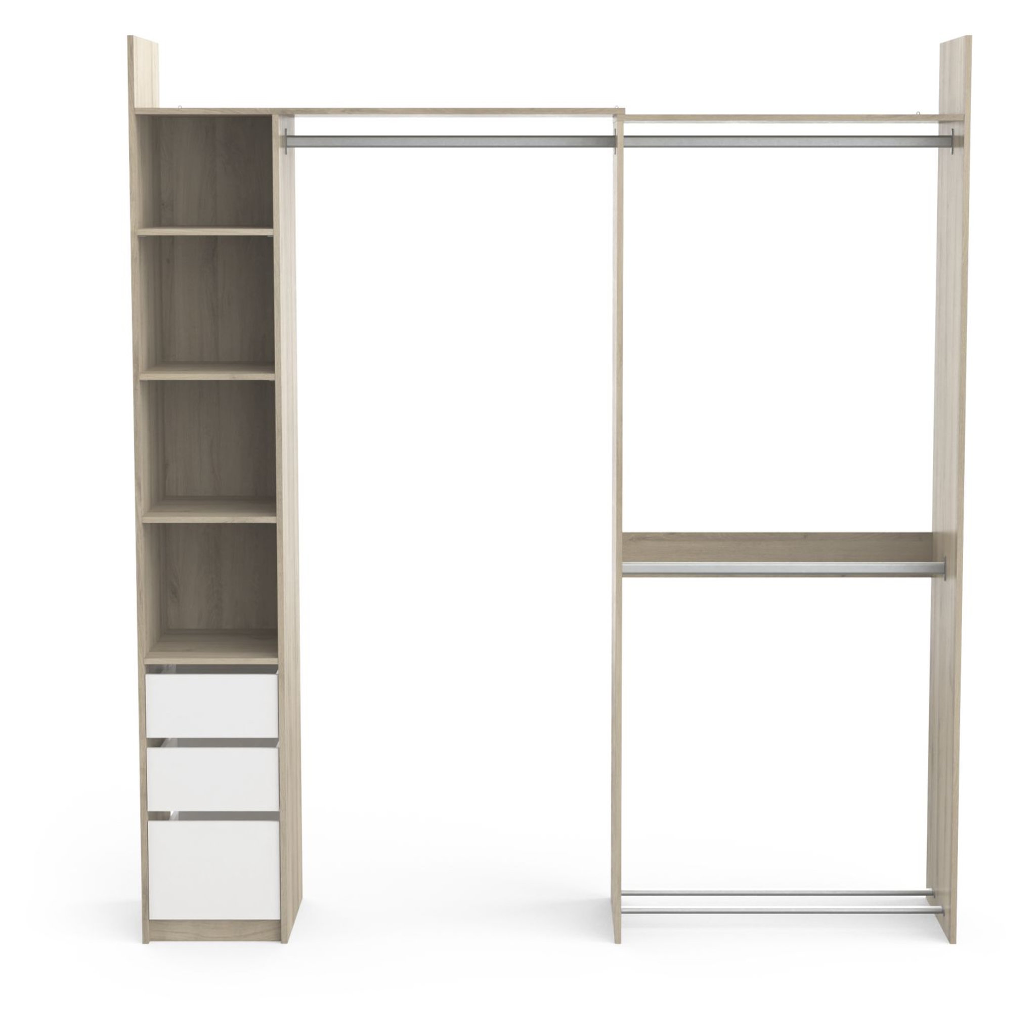 Voir la diapositive 2 : Kit placard adaptable droit ou d'angle WIND