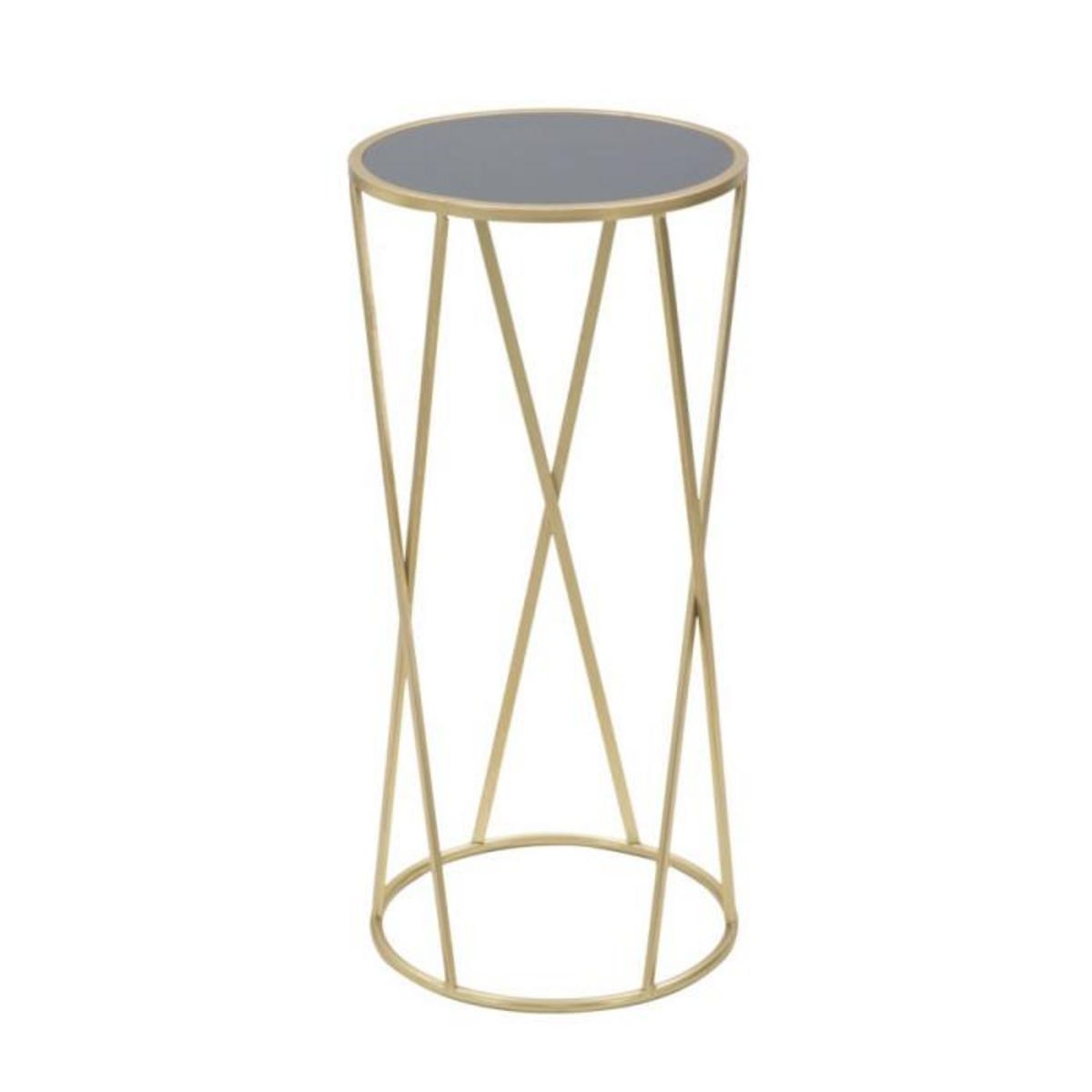 Paris Prix Table d'Appoint Design  Milla  75cm Noir & Or
