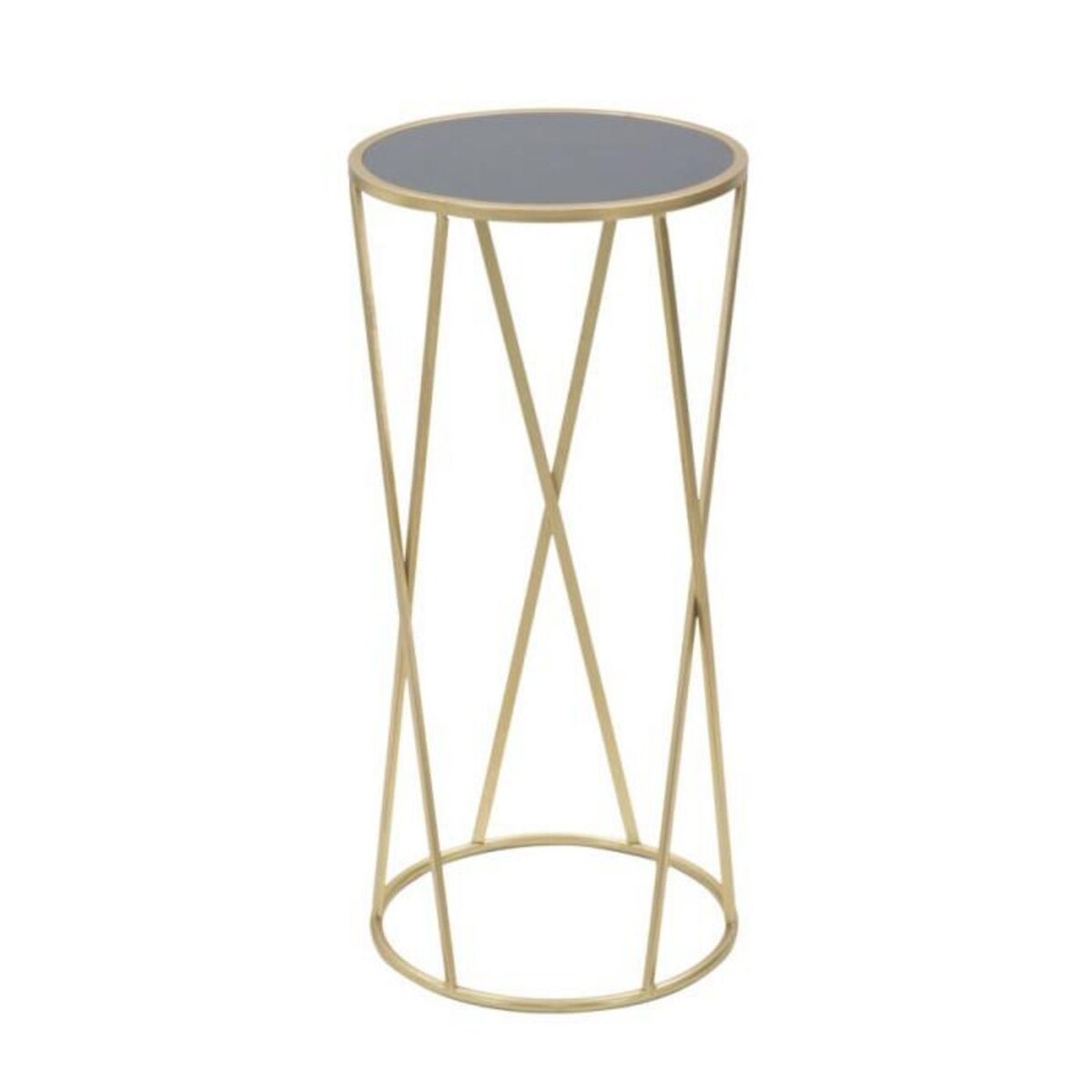 Paris Prix Table d'Appoint Design  Milla  75cm Noir & Or