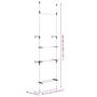 Voir la diapositive 6 : VIDAXL Systeme de garde-robe telescopique barres et etagere Aluminium