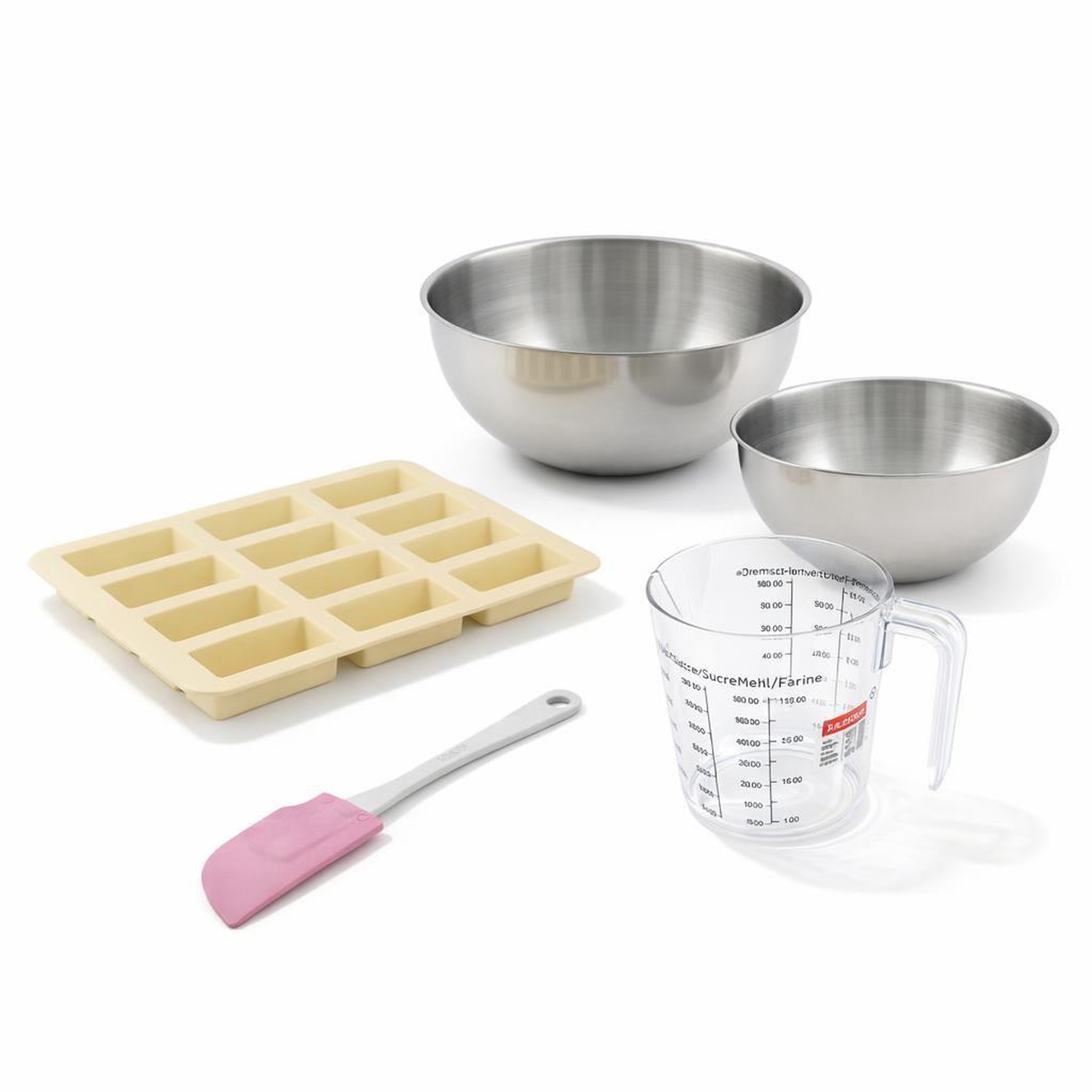 ZENKER Set de 5 ustensiles de pâtisserie moule à gâteaux bol spatule et verre doseur zenker sweet sensation