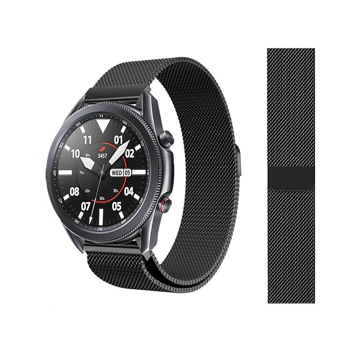 IBROZ Bracelet Samsung/Huawei 20mm Maille noir