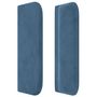 Voir la diapositive 4 : VIDAXL Tete de lit avec oreilles Bleu fonce 147x16x78/88 cm Velours