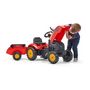 Voir la diapositive 3 : FALK FALK - 2046AB - Tracteur a pedales X Tractor rouge avec capot ouvrant et remorque inclus