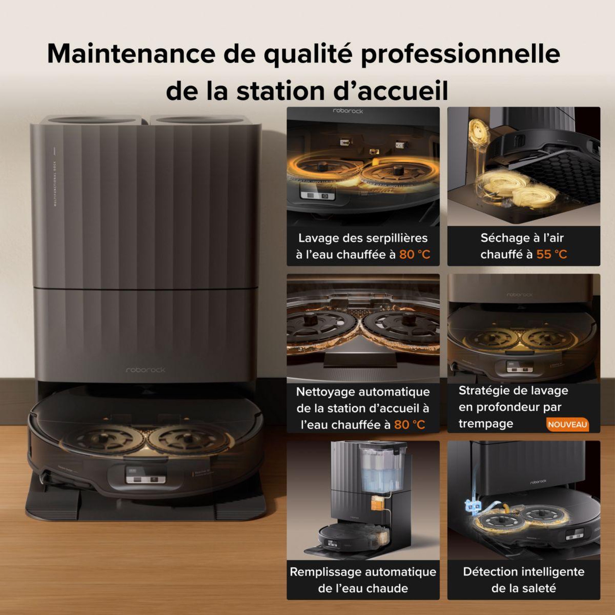 Voir la diapositive 5 : ROBOROCK Robot aspirateur laveur qrevo edge 2x