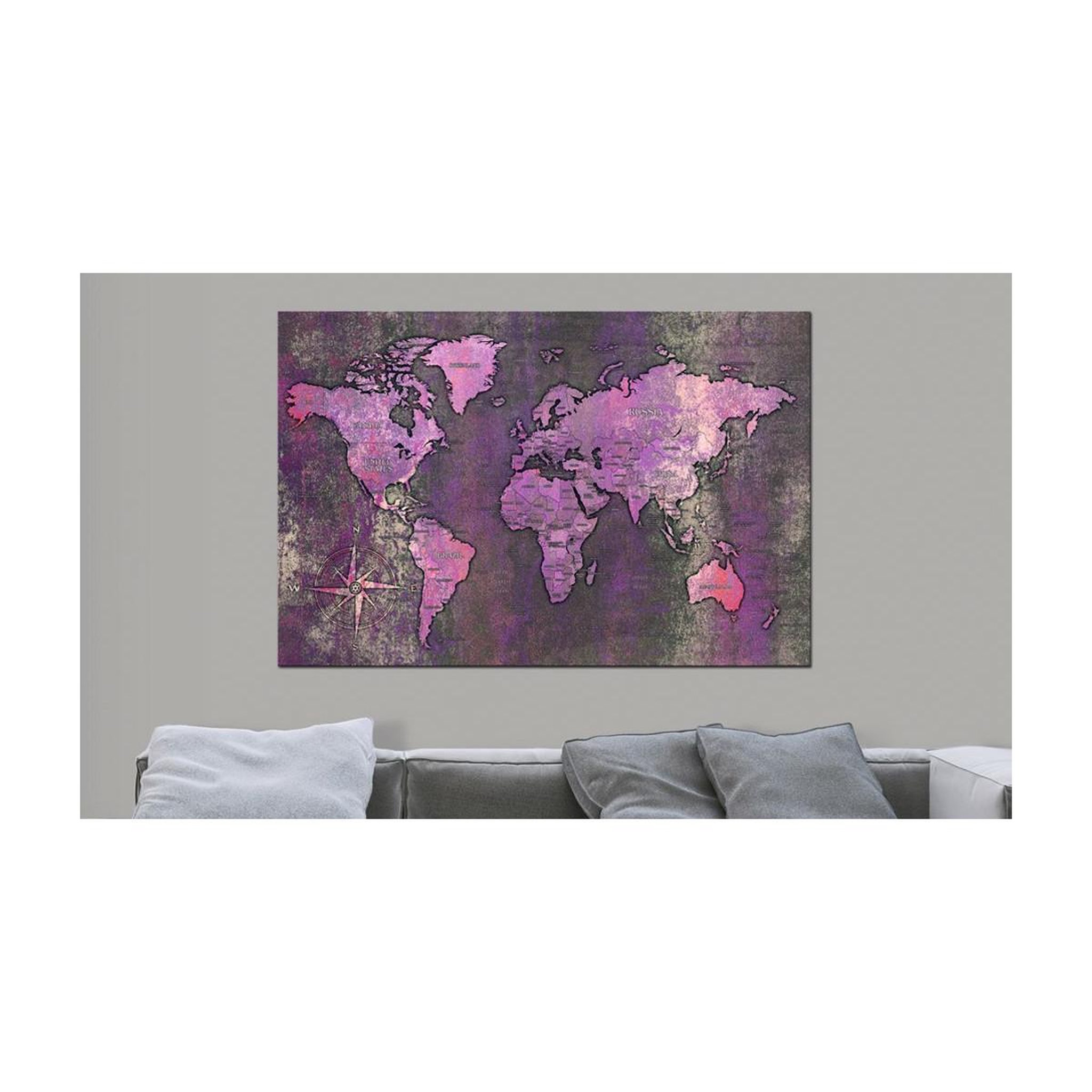 Voir la diapositive 2 : Paris Prix Tableau imprimé  amethyst map