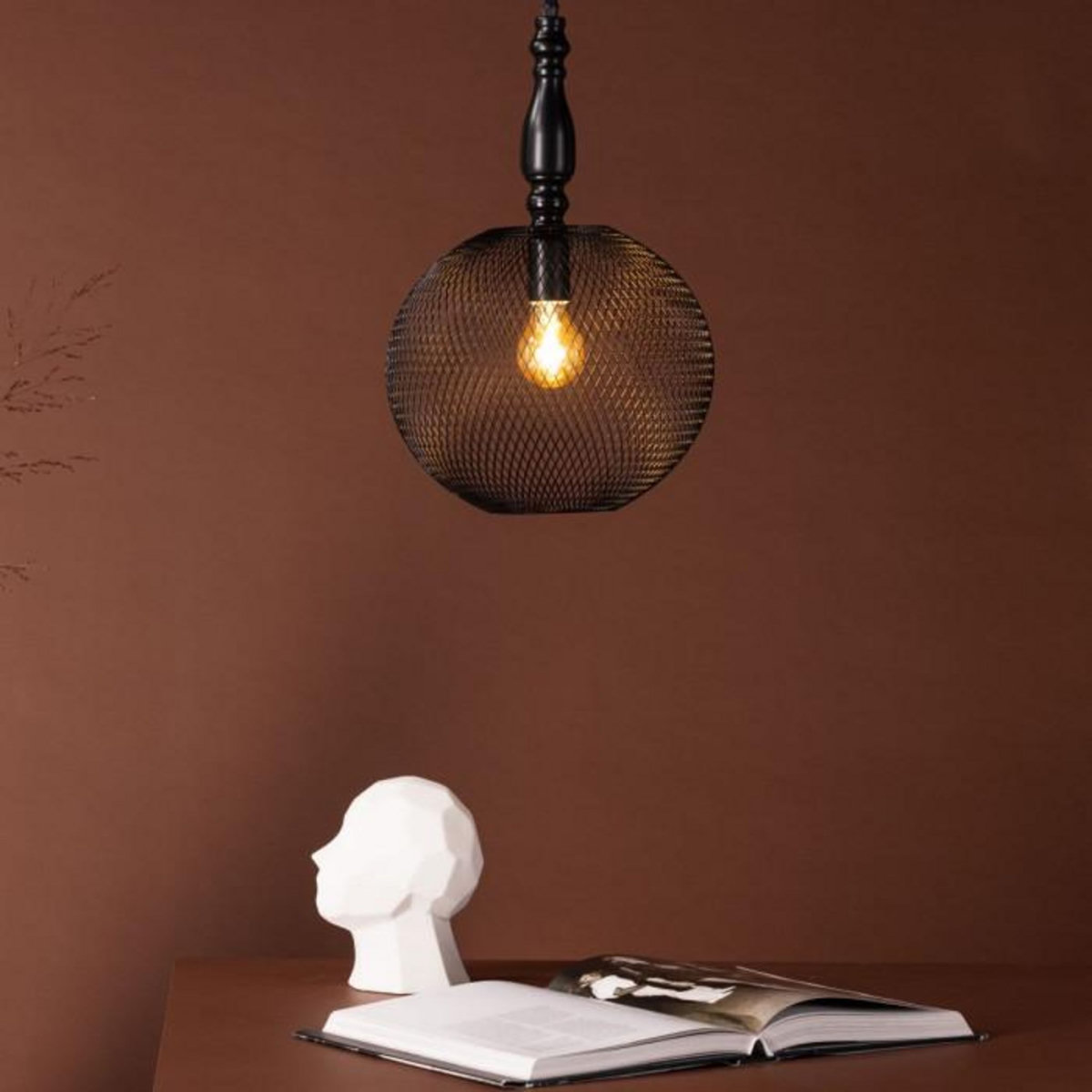 Paris Prix Lampe Suspension Déco  Valence  48cm Noir
