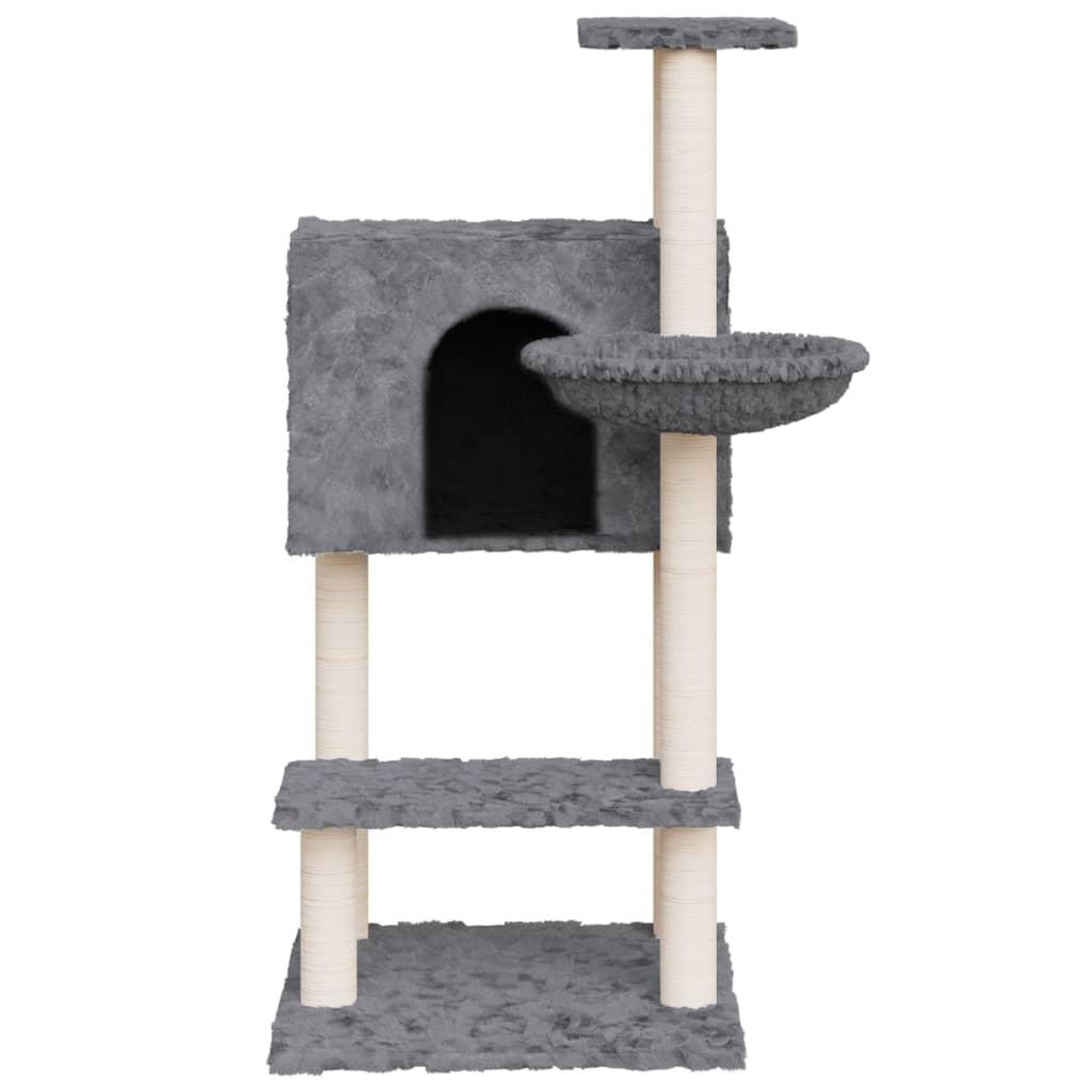 Voir la diapositive 4 : VIDAXL Arbre a chat avec griffoirs en sisal Gris fonce 108,5 cm