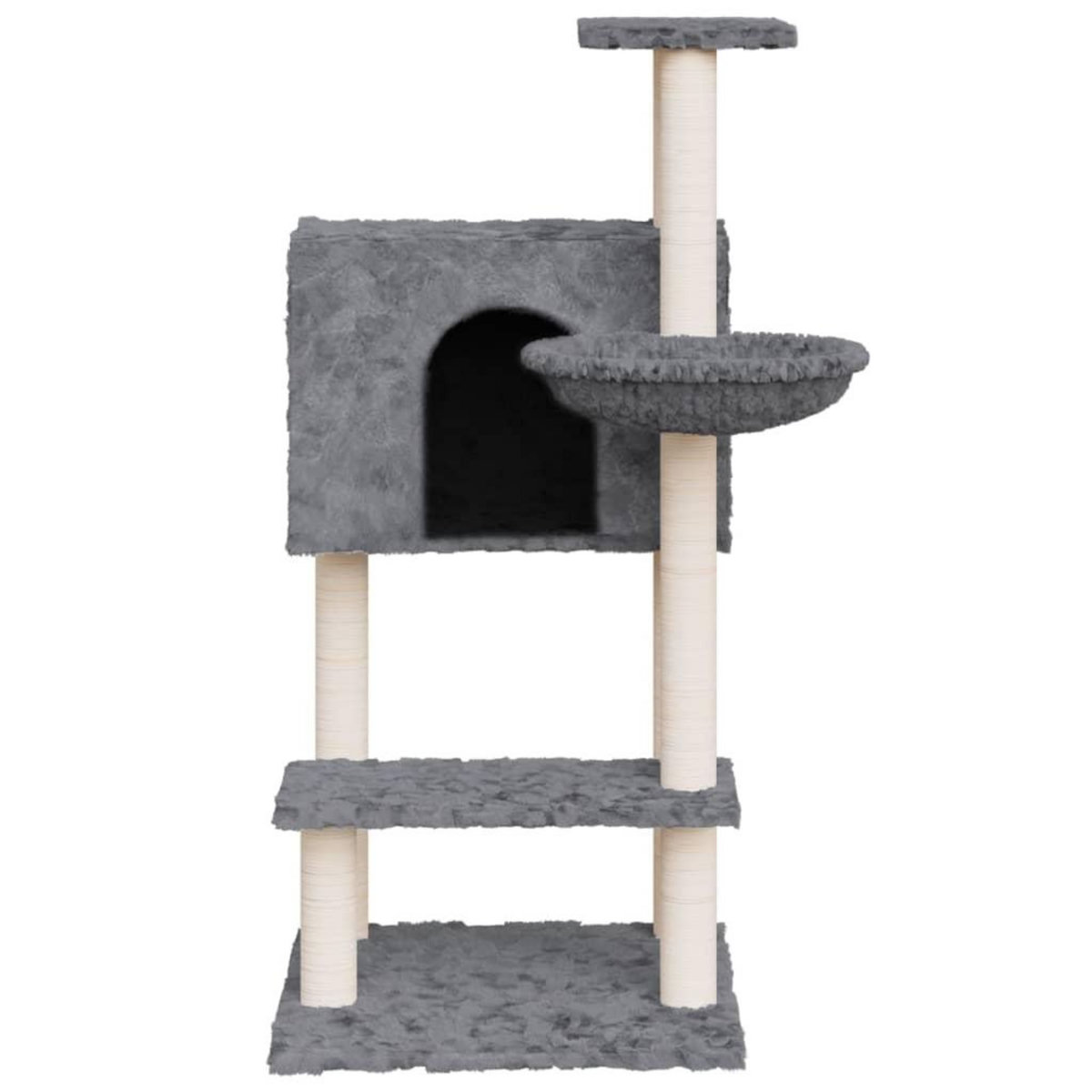 VIDAXL Arbre a chat avec griffoirs en sisal Gris fonce 108,5 cm