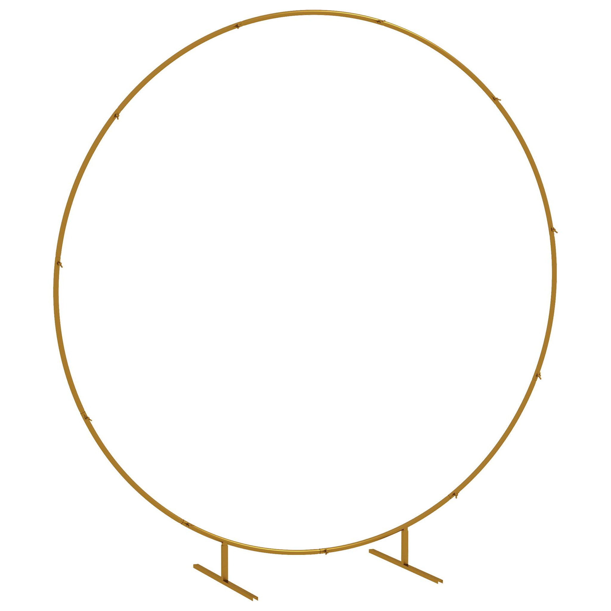 OUTSUNNY Arche décorative - arche de mariage - arche de ballon - dim. 222L x 60l x 224H cm - acier doré