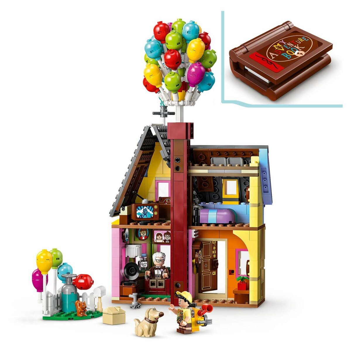 LEGO Disney 43217 -  La Maison de « Là-Haut », Jouet avec Ballons, Figurines Carl, Russell et Doug, Maquette Collection, 100ème Anniversaire Disney, Idée Cadeau Iconique