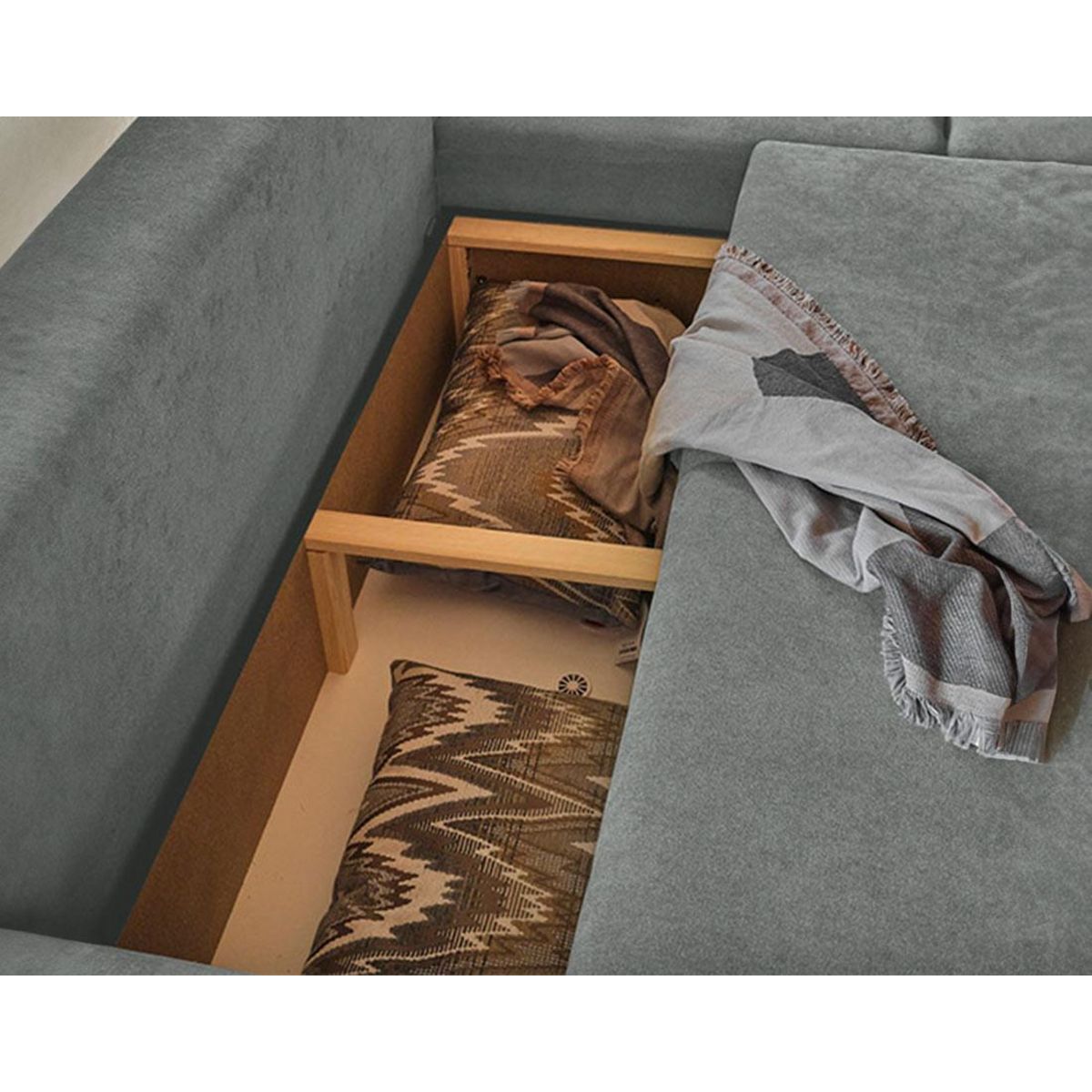 BEST MOBILIER Lena - canapé d'angle réversible convertible - 4 places - style scandinave